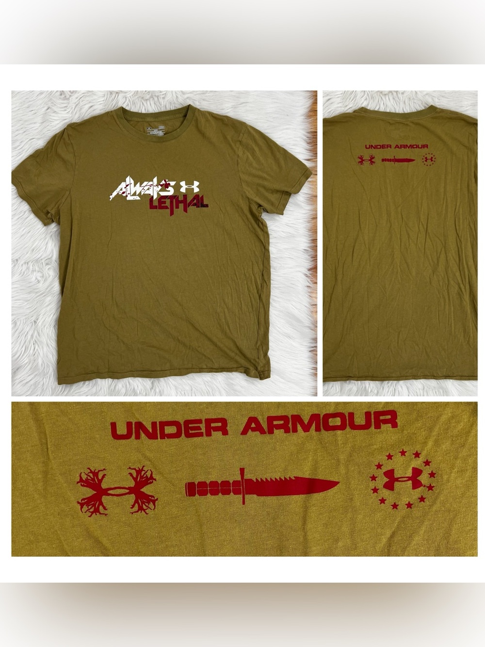Under Armour Men's Always Lethal T-Shirt Short Sleeve Sz L